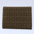 FENDI Zucchino Canvas Zucca Canvas Wallet 2Set Black Brownti1399