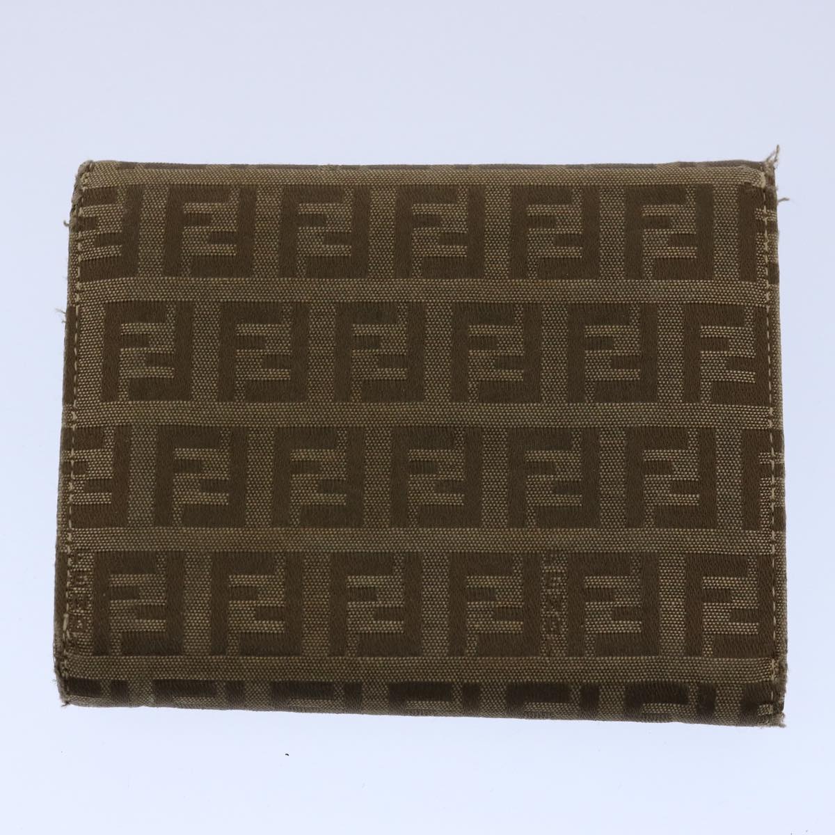 FENDI Zucchino Canvas Zucca Canvas Wallet 2Set Black Brownti1399