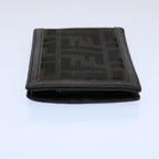 FENDI Zucchino Canvas Zucca Canvas Wallet 2Set Black Brownti1399