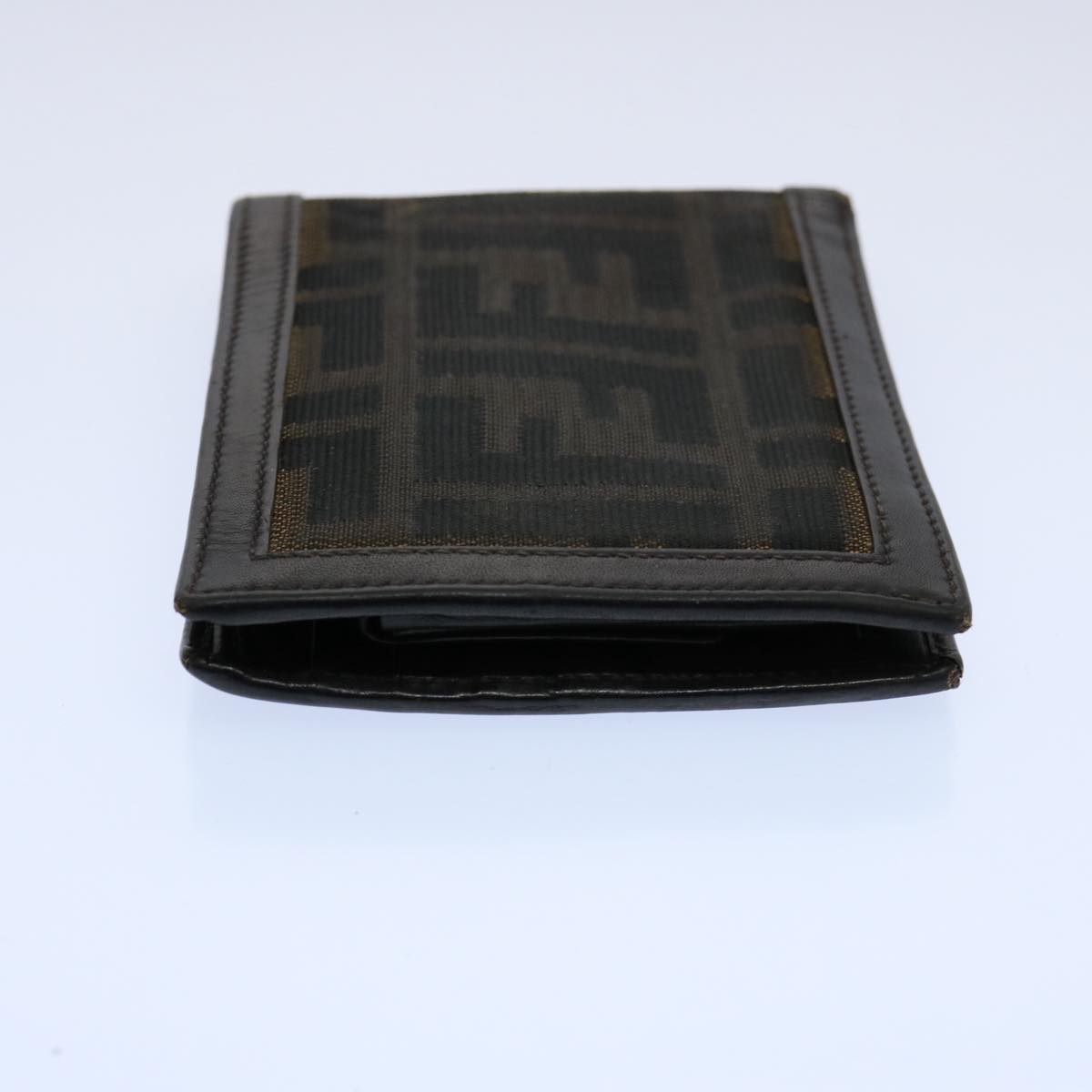 FENDI Zucchino Canvas Zucca Canvas Wallet 2Set Black Brownti1399