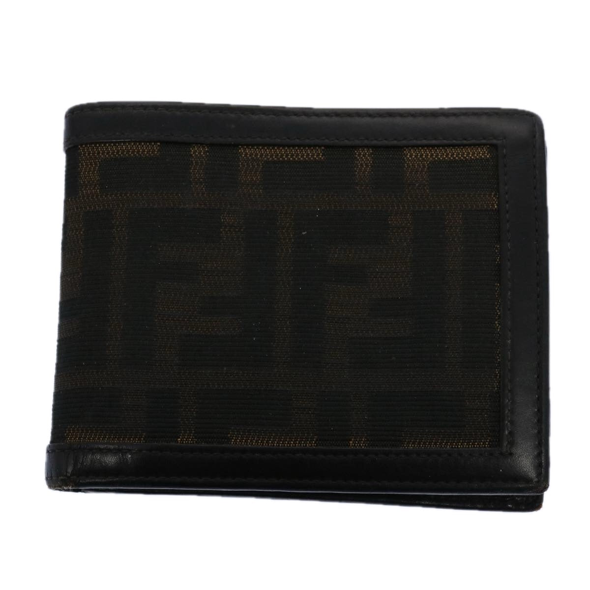 FENDI Zucchino Canvas Zucca Canvas Wallet 2Set Black Brownti1399