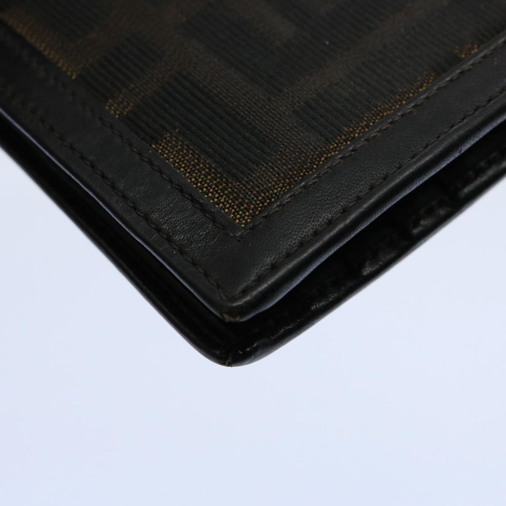 FENDI Zucchino Canvas Zucca Canvas Wallet 2Set Black Brownti1399