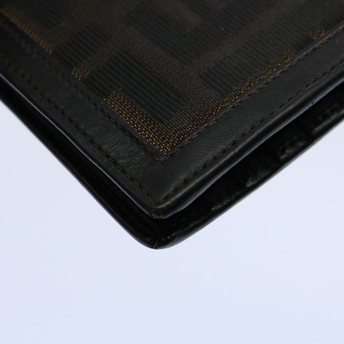 FENDI Zucchino Canvas Zucca Canvas Wallet 2Set Black Brownti1399