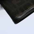 FENDI Zucchino Canvas Zucca Canvas Wallet 2Set Black Brownti1399