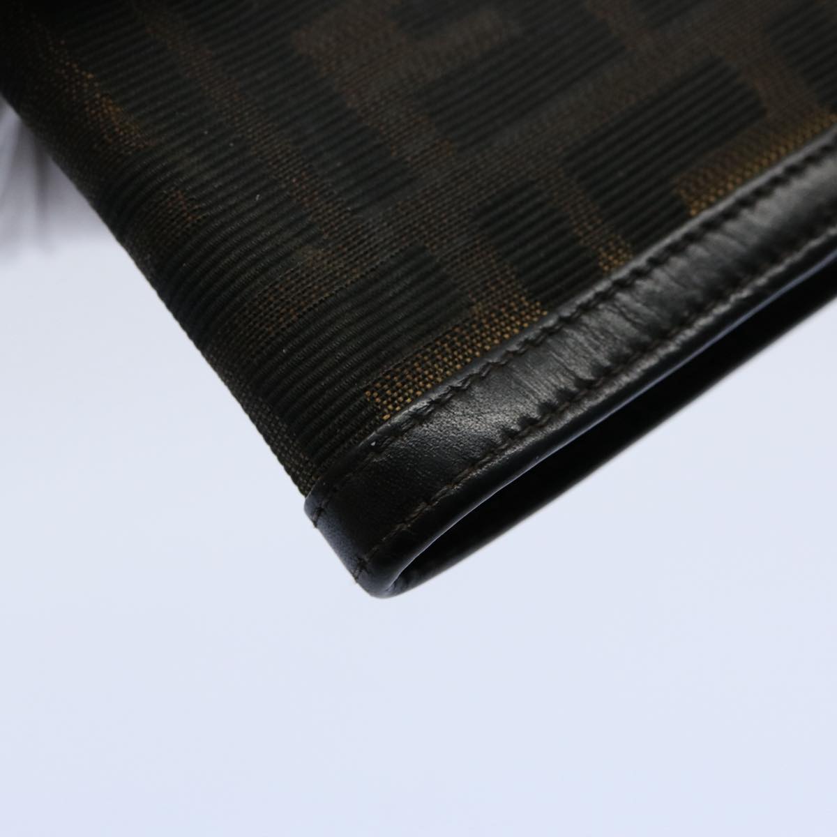 FENDI Zucchino Canvas Zucca Canvas Wallet 2Set Black Brownti1399