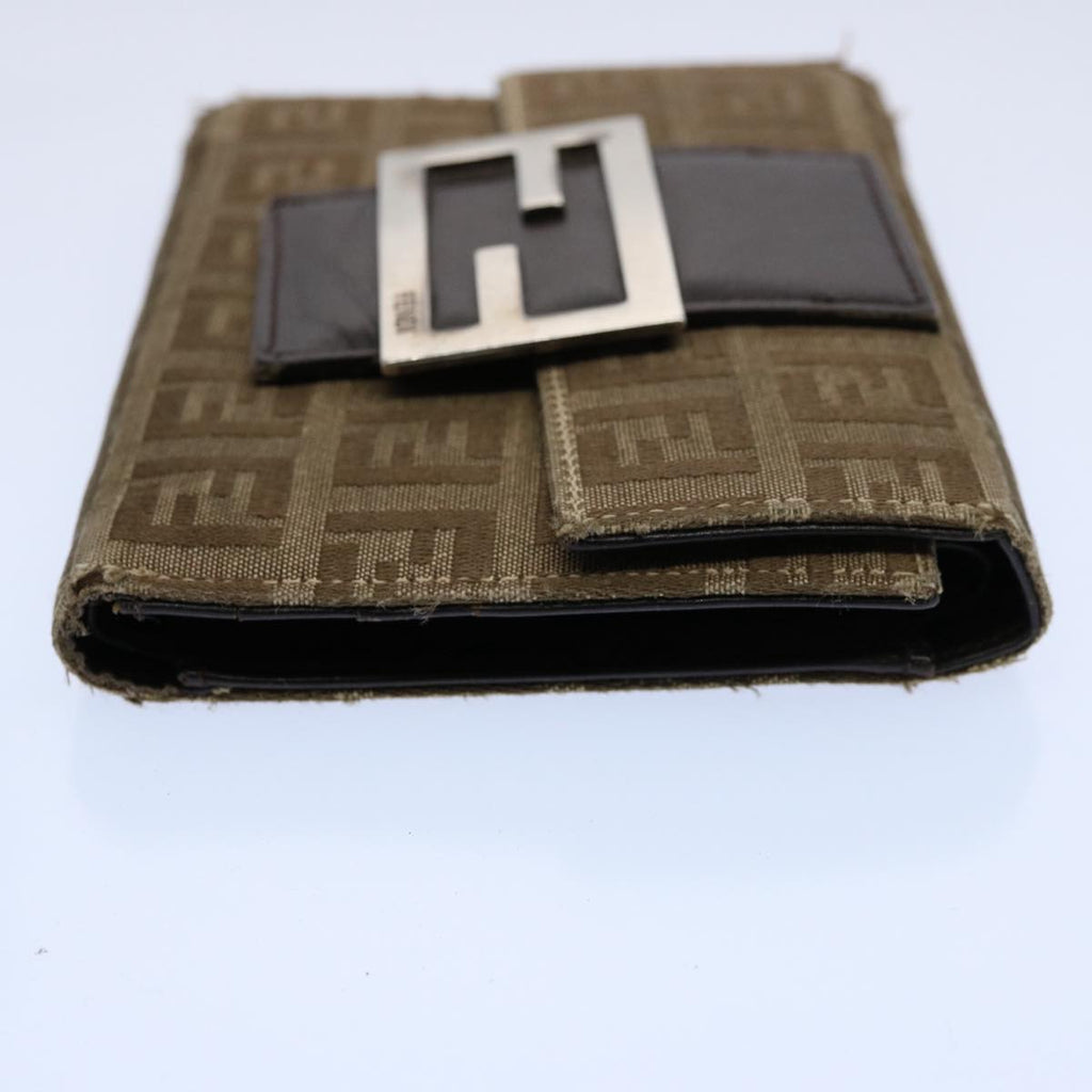 FENDI Zucchino Canvas Zucca Canvas Wallet 2Set Black Brownti1399
