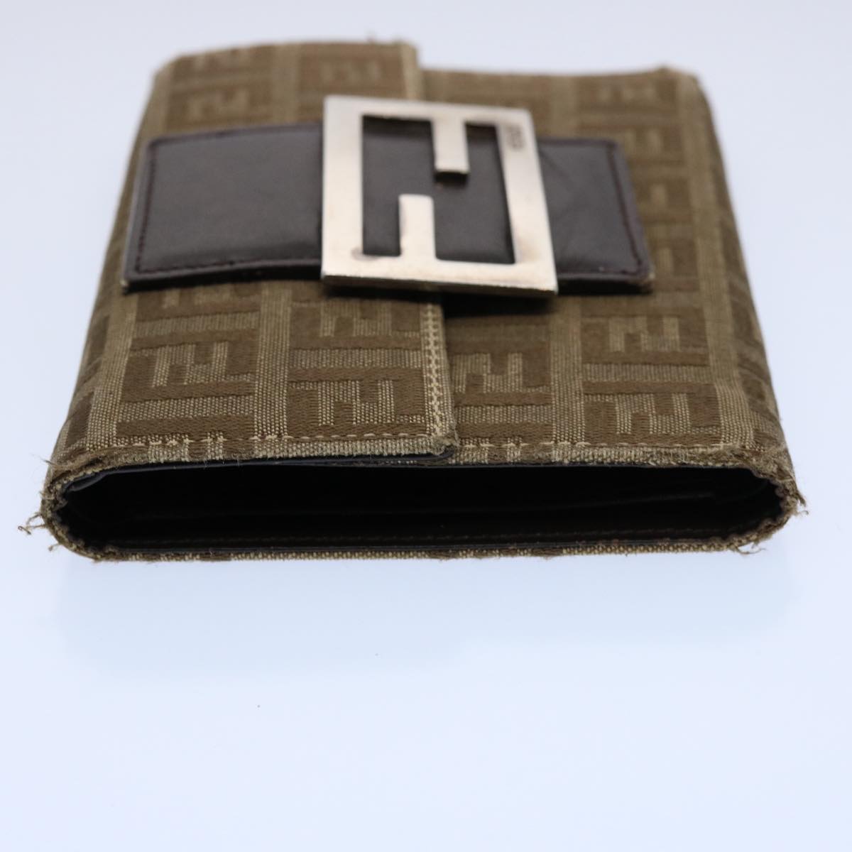 FENDI Zucchino Canvas Zucca Canvas Wallet 2Set Black Brownti1399