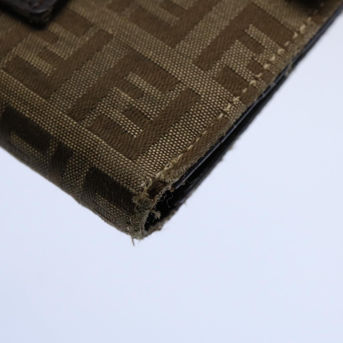 FENDI Zucchino Canvas Zucca Canvas Wallet 2Set Black Brownti1399