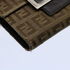 FENDI Zucchino Canvas Zucca Canvas Wallet 2Set Black Brownti1399