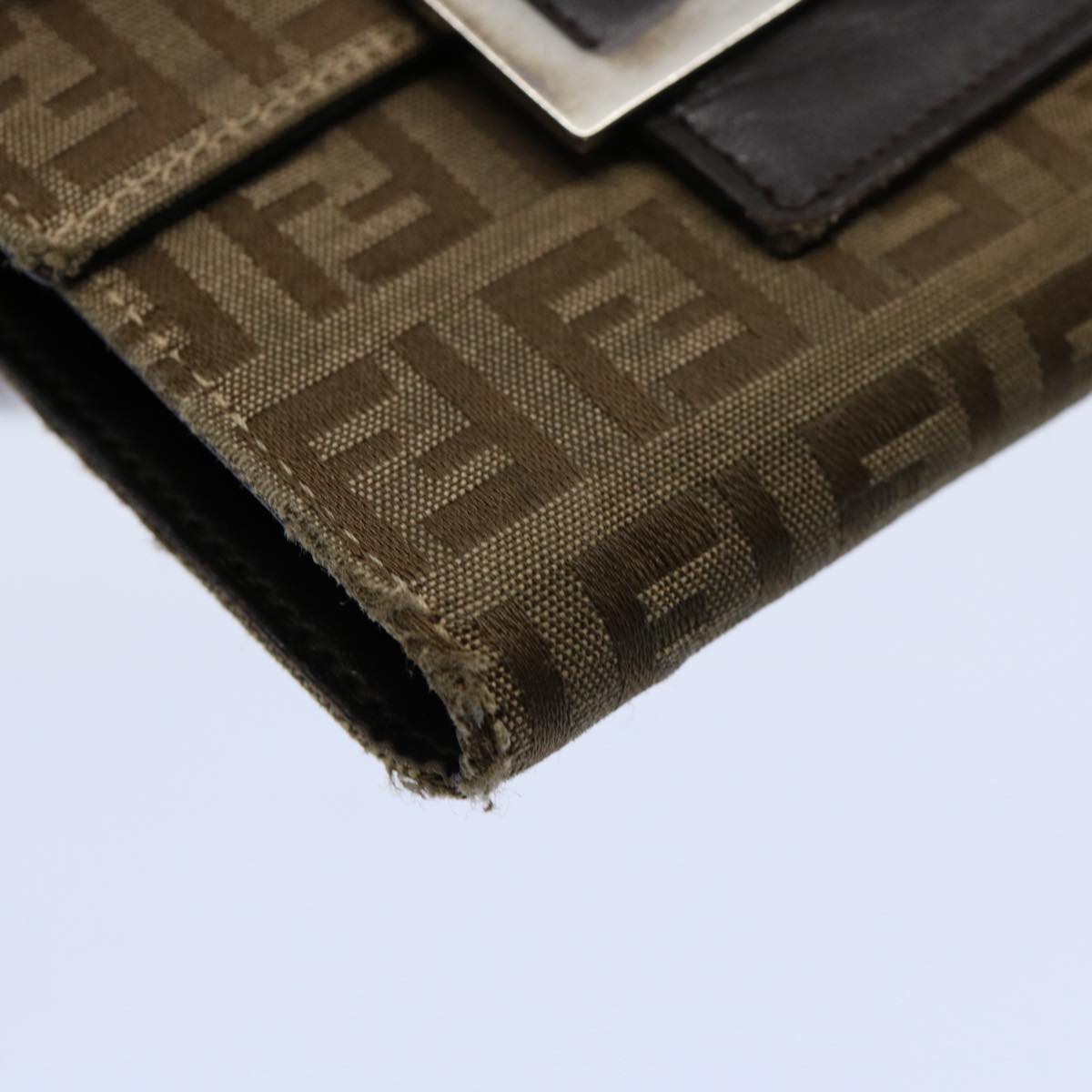 FENDI Zucchino Canvas Zucca Canvas Wallet 2Set Black Brownti1399