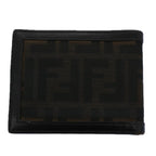 FENDI Zucchino Canvas Zucca Canvas Wallet 2Set Black Brownti1399