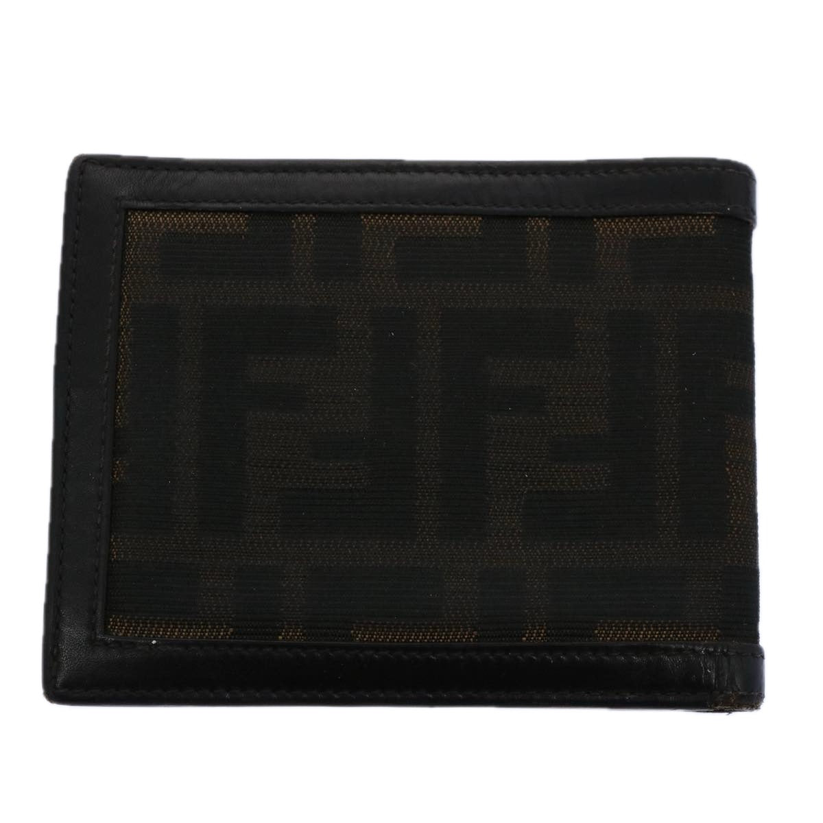 FENDI Zucchino Canvas Zucca Canvas Wallet 2Set Black Brownti1399