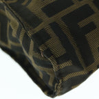 FENDI Zucca Canvas Pouch Black Brownti1419