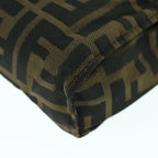 FENDI Zucca Canvas Pouch Black Brownti1419