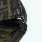 FENDI Zucca Canvas Pouch Black Brownti1419