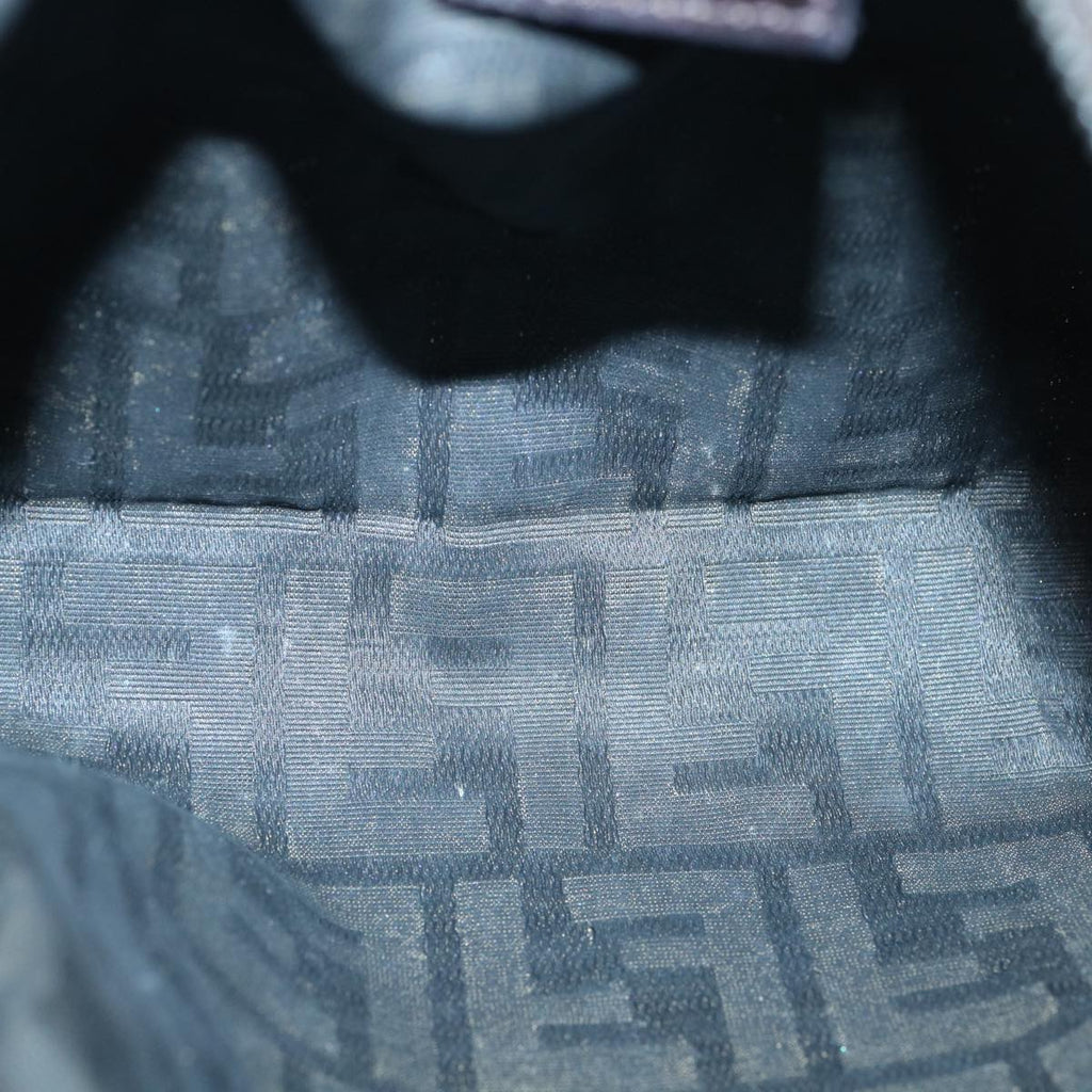 FENDI Zucca Canvas Pouch Black Brownti1419