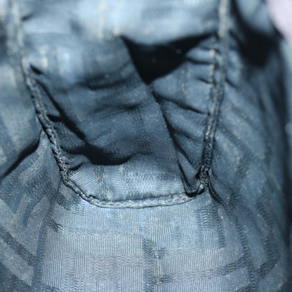 FENDI Zucca Canvas Pouch Black Brownti1419