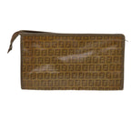 FENDI Zucca Canvas Shoulder Bag 2Set Brown Blackti1420