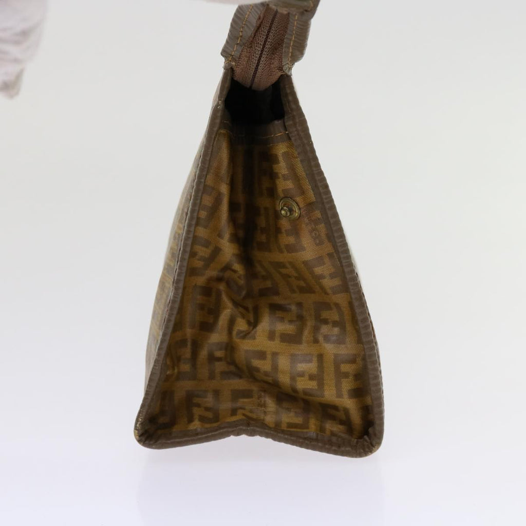 FENDI Zucca Canvas Shoulder Bag 2Set Brown Blackti1420