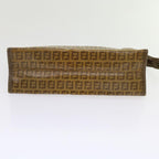 FENDI Zucca Canvas Shoulder Bag 2Set Brown Blackti1420