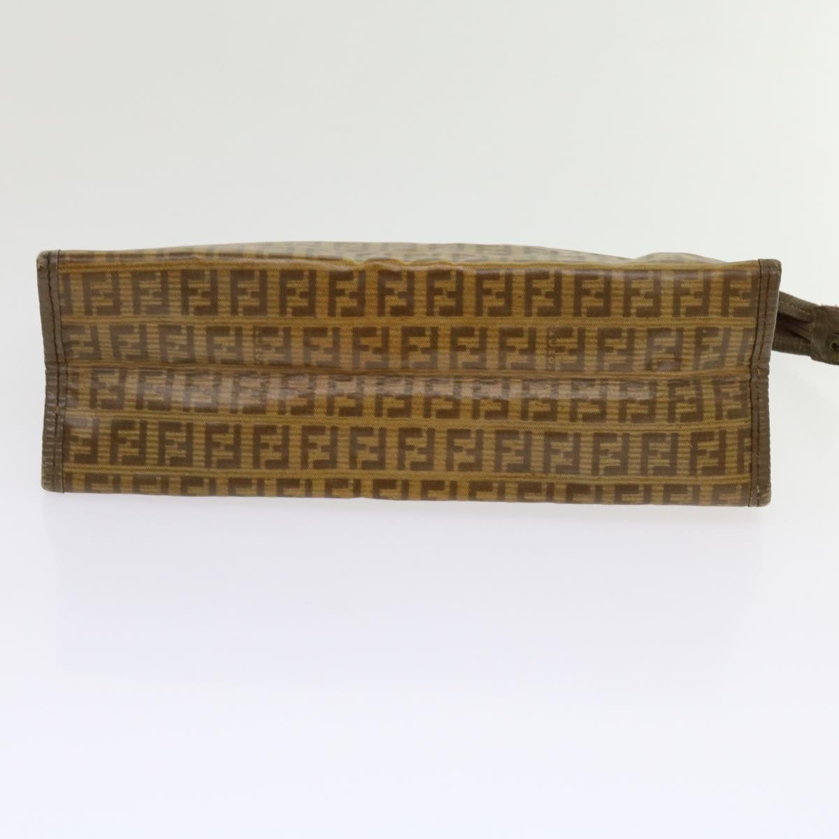 FENDI Zucca Canvas Shoulder Bag 2Set Brown Blackti1420