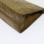 FENDI Zucca Canvas Shoulder Bag 2Set Brown Blackti1420