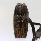FENDI Zucca Canvas Shoulder Bag 2Set Brown Blackti1420