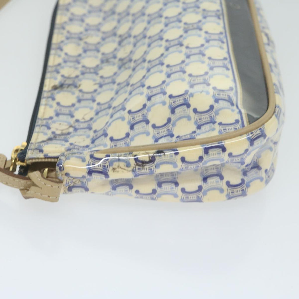 CELINE Macadam Canvas Accessory Pouch Blue  ti1422