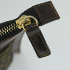 FENDI Zucca Canvas Pouch Black Brownti1423