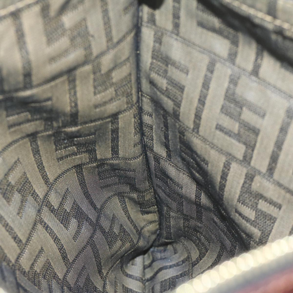 FENDI Zucca Canvas Pouch Black Brownti1423