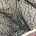 FENDI Zucca Canvas Pouch Black Brownti1423