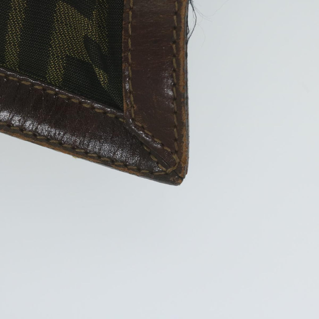 FENDI Zucca Canvas Pouch Black Brownti1423