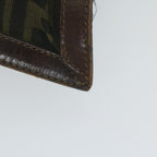 FENDI Zucca Canvas Pouch Black Brownti1423