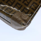 FENDI Zucchino Canvas Clutch Bag Brownti1424