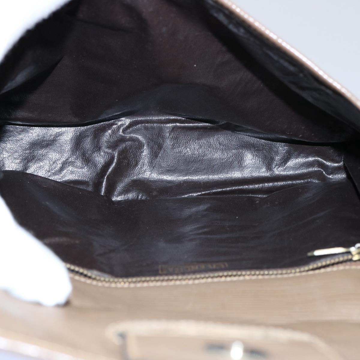 FENDI Zucchino Canvas Clutch Bag Brownti1424