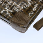 FENDI Zucchino Canvas Clutch Bag Brownti1424