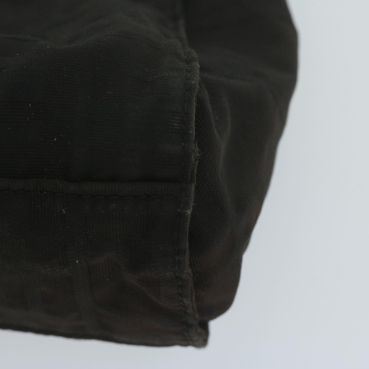 FENDI Zucca Canvas Shoulder Bag Blackti1473