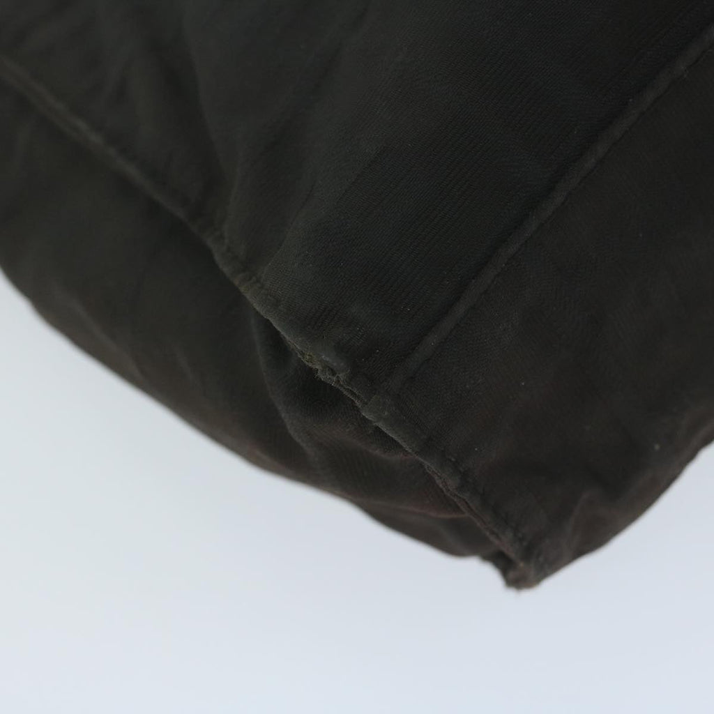 FENDI Zucca Canvas Shoulder Bag Blackti1473