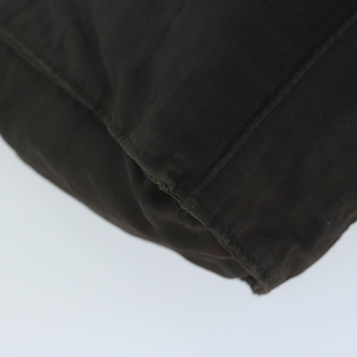 FENDI Zucca Canvas Shoulder Bag Blackti1473