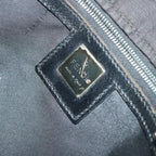 FENDI Zucca Canvas Shoulder Bag Blackti1473