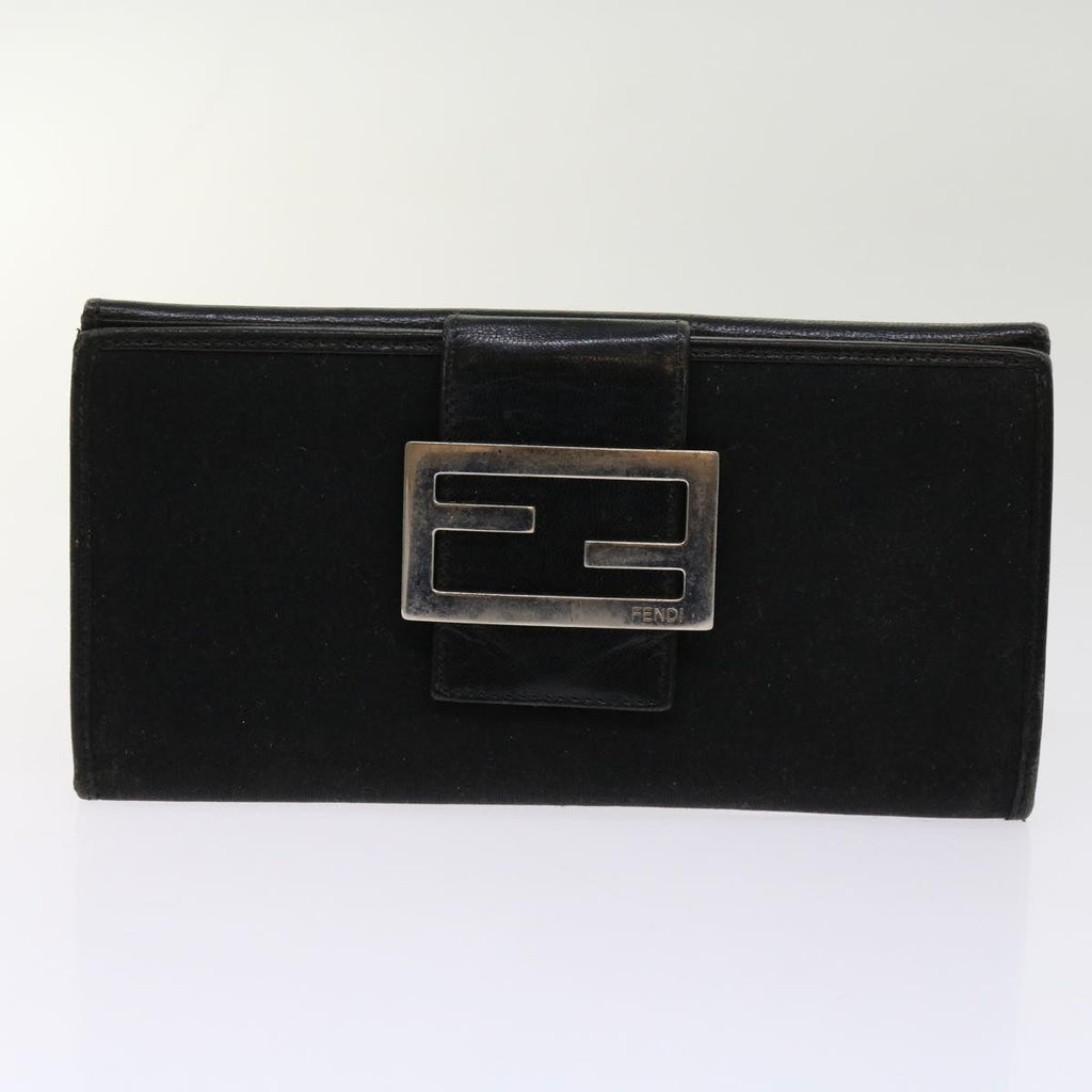FENDI Zucchino Canvas Wallet 3Set Blackti1474