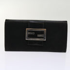 FENDI Zucchino Canvas Wallet 3Set Blackti1474
