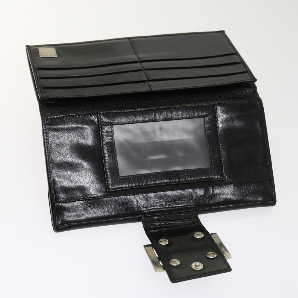 FENDI Zucchino Canvas Wallet 3Set Blackti1474