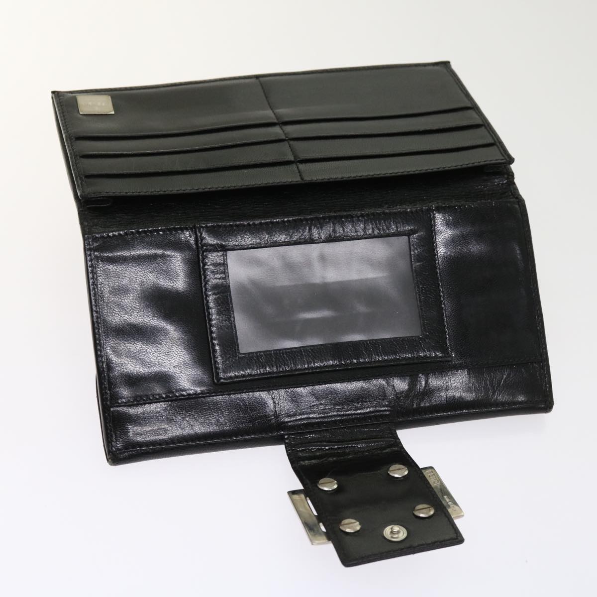 FENDI Zucchino Canvas Wallet 3Set Blackti1474
