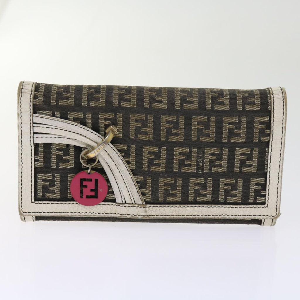 FENDI Zucchino Canvas Wallet 3Set Blackti1474