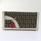 FENDI Zucchino Canvas Wallet 3Set Blackti1474