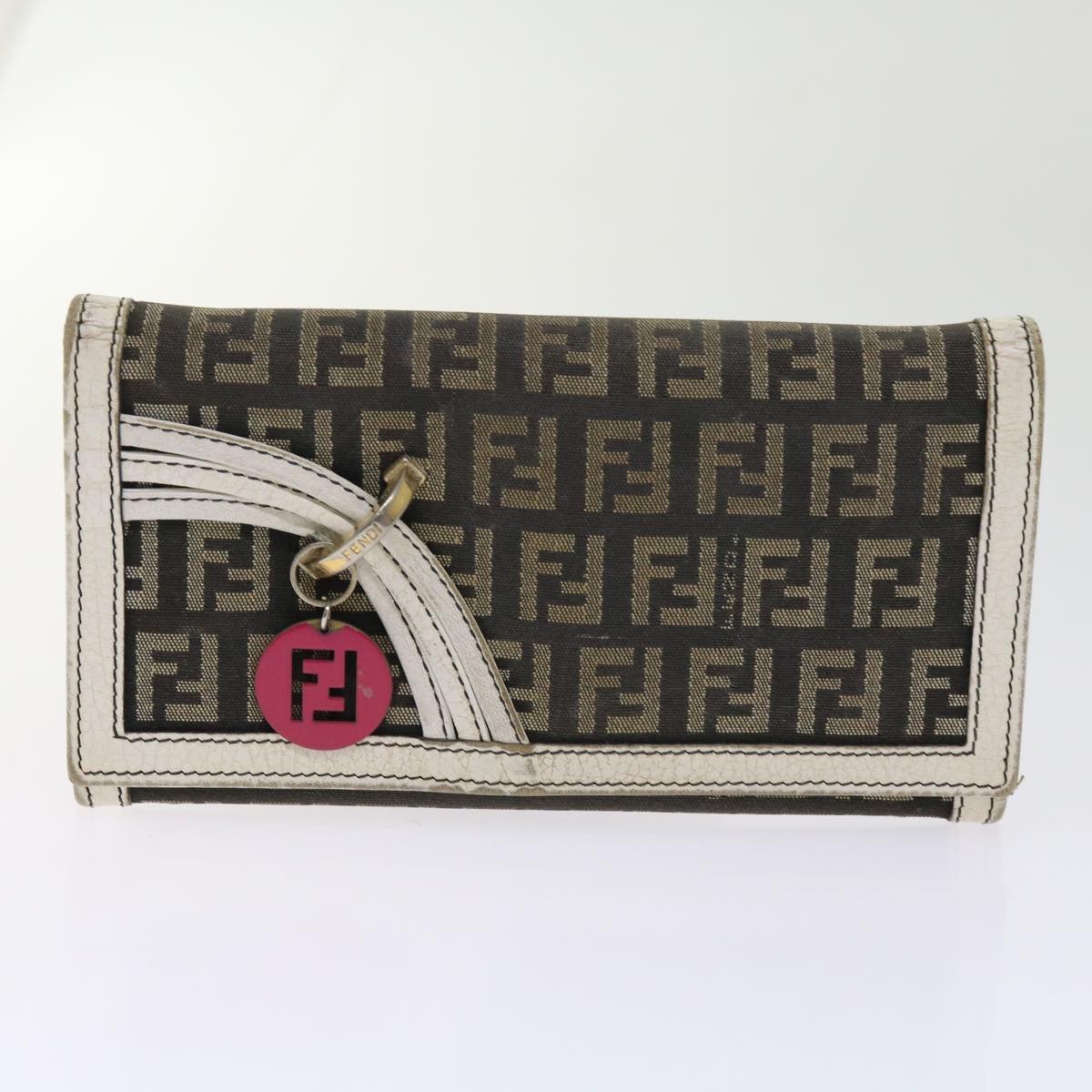 FENDI Zucchino Canvas Wallet 3Set Blackti1474