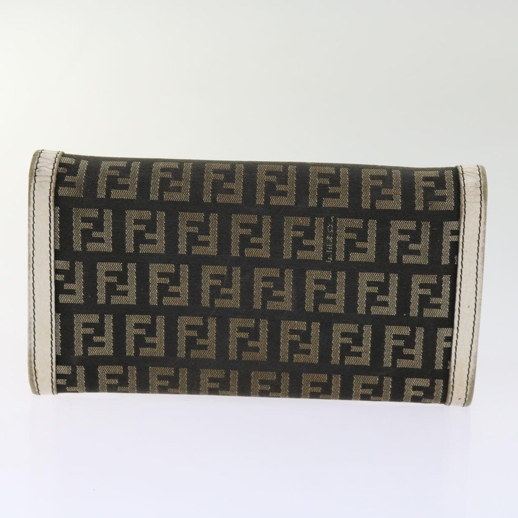 FENDI Zucchino Canvas Wallet 3Set Blackti1474