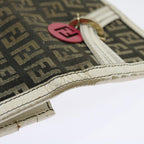 FENDI Zucchino Canvas Wallet 3Set Blackti1474