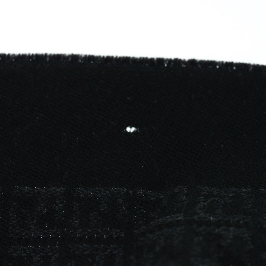 FENDI Zucchino Canvas Scarf Wool Blackti1475